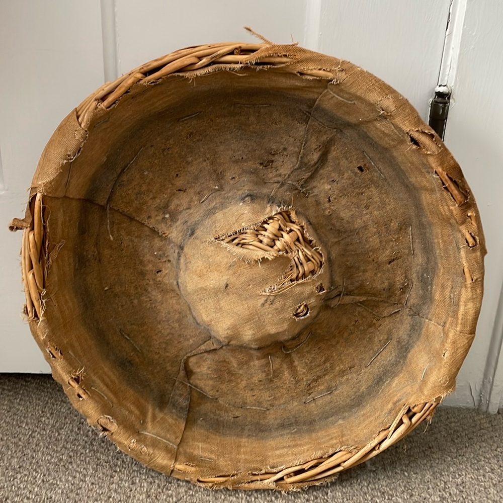 Authentic Antique French Round Proofing Basket